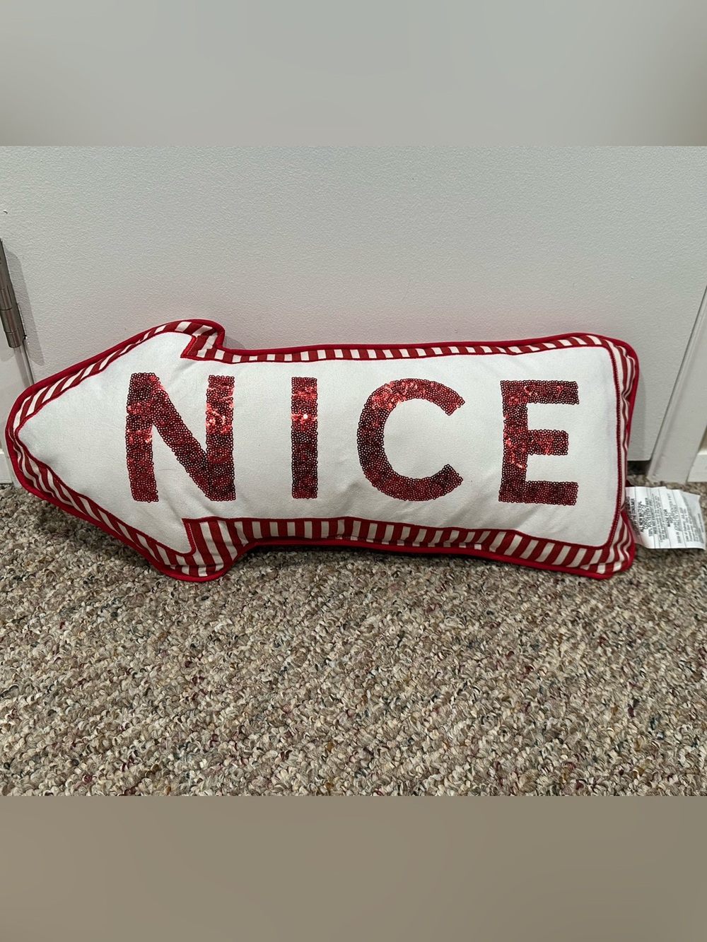 Naughty/Nice pillow